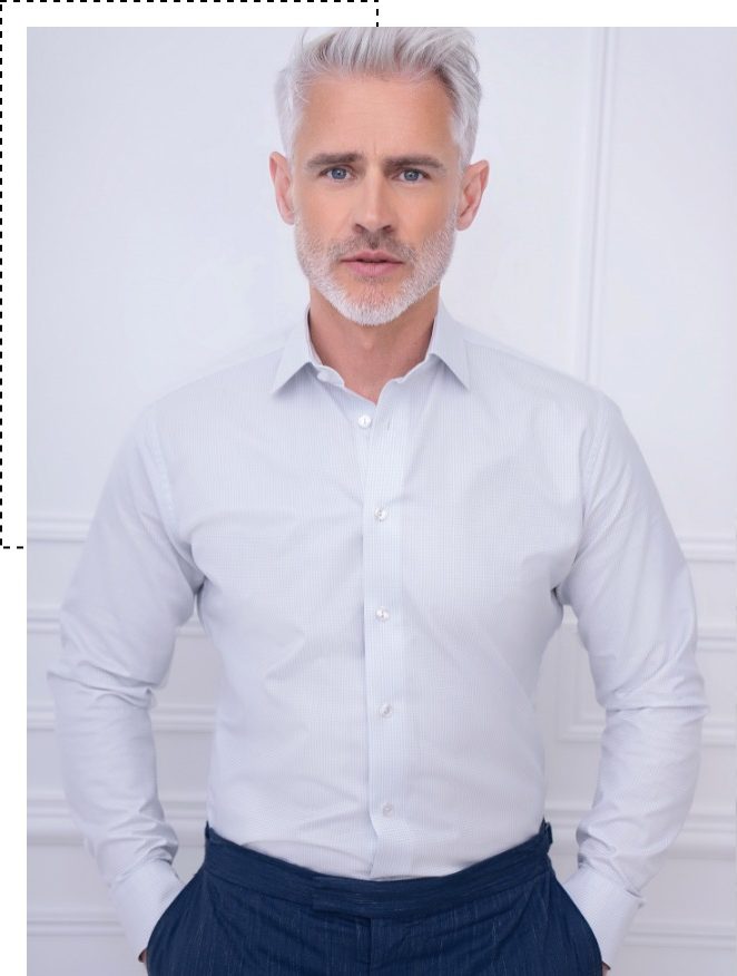 Chemise col italien sur mesure
