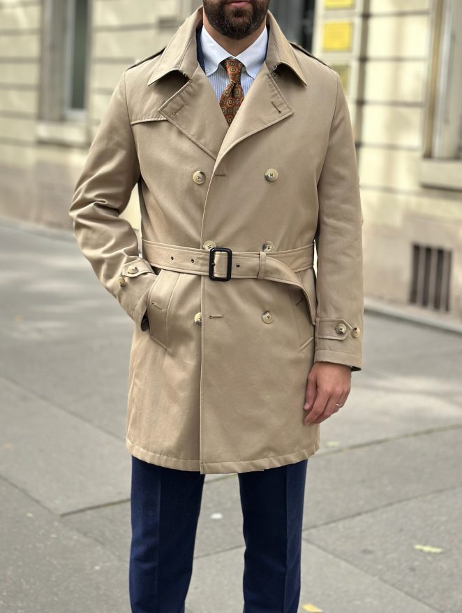 Manteau croisé Trench sur mesure
