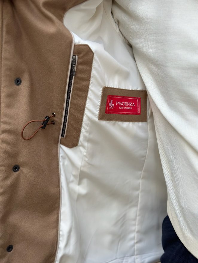 manteau sur mesure beige Matelassé sur mesure beige
