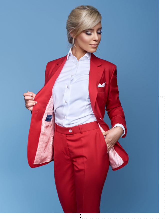 Tailleur rouge sur mesure femme Tailleur rouge sur mesure femme