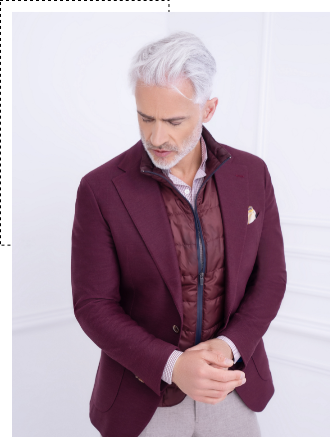 bodywarmer bordeaux sur mesure