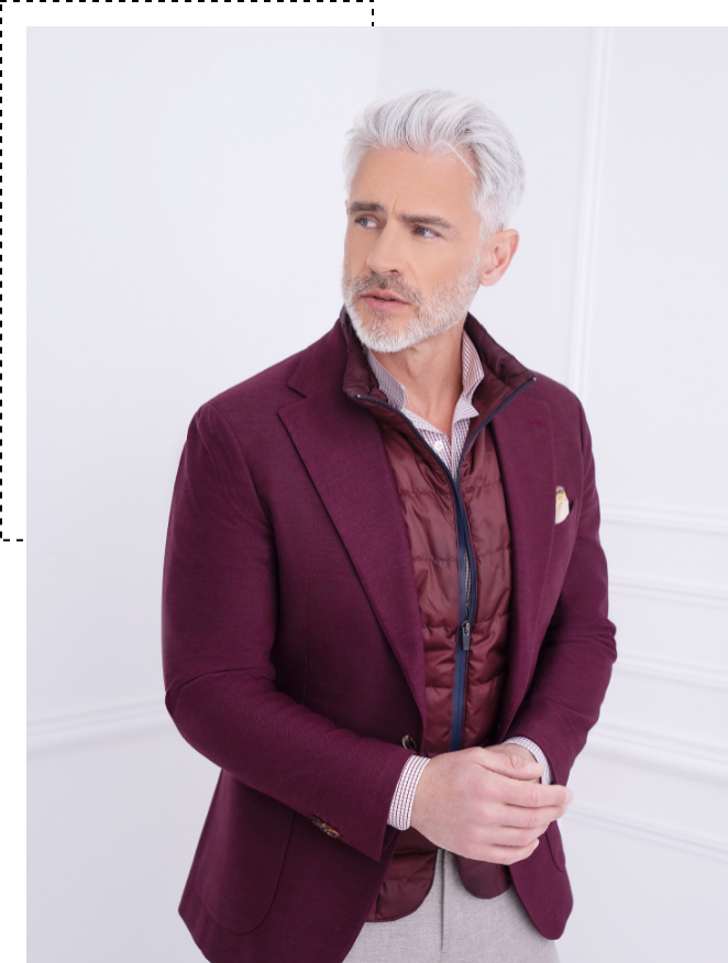 bodywarmer bordeaux sur mesure homme