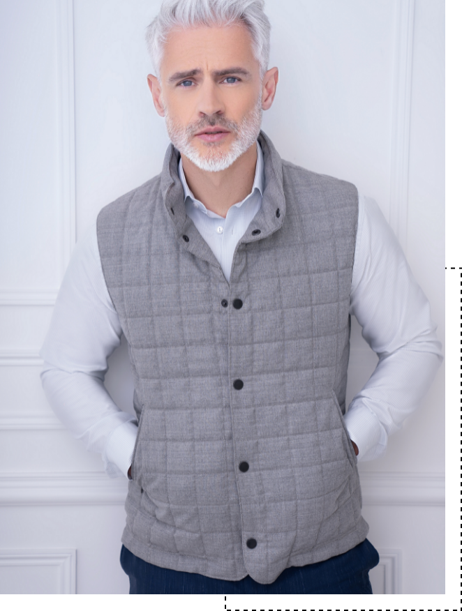 bodywarmer gris sur mesure