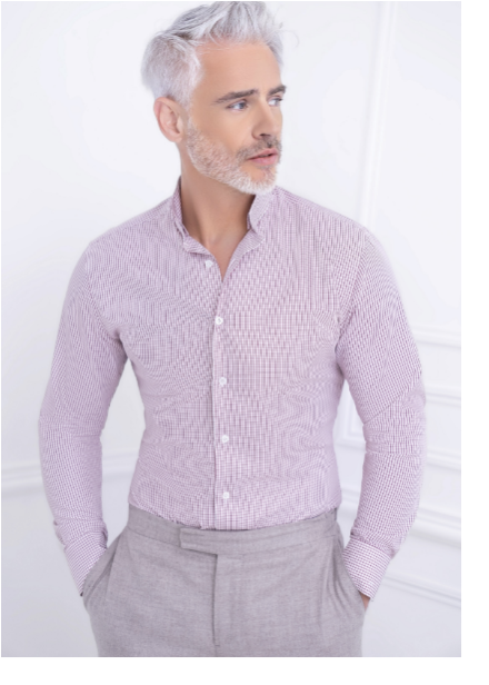 Chemise sur mesure rose
