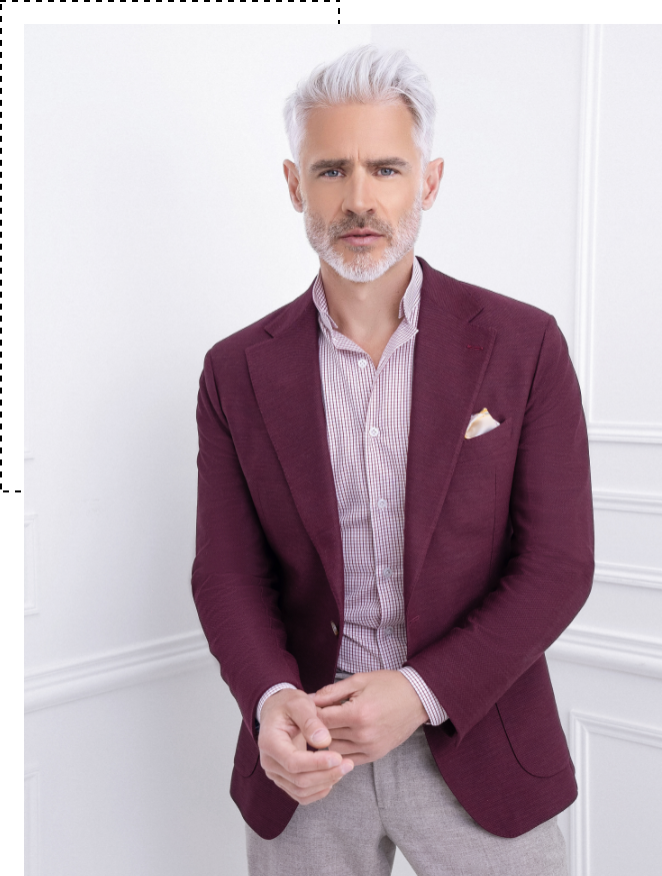 veste bordeaux sur mesure