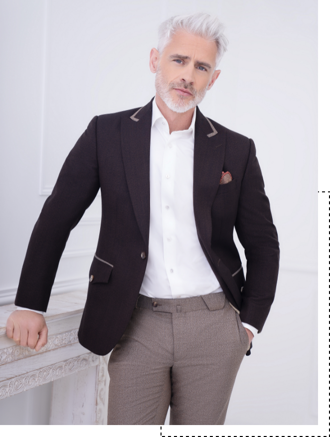 veste marron sur mesure