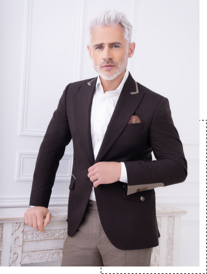 veste signature marron